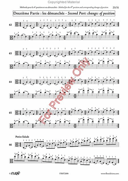 Tuition Book - Viola Method For The 4Th Position