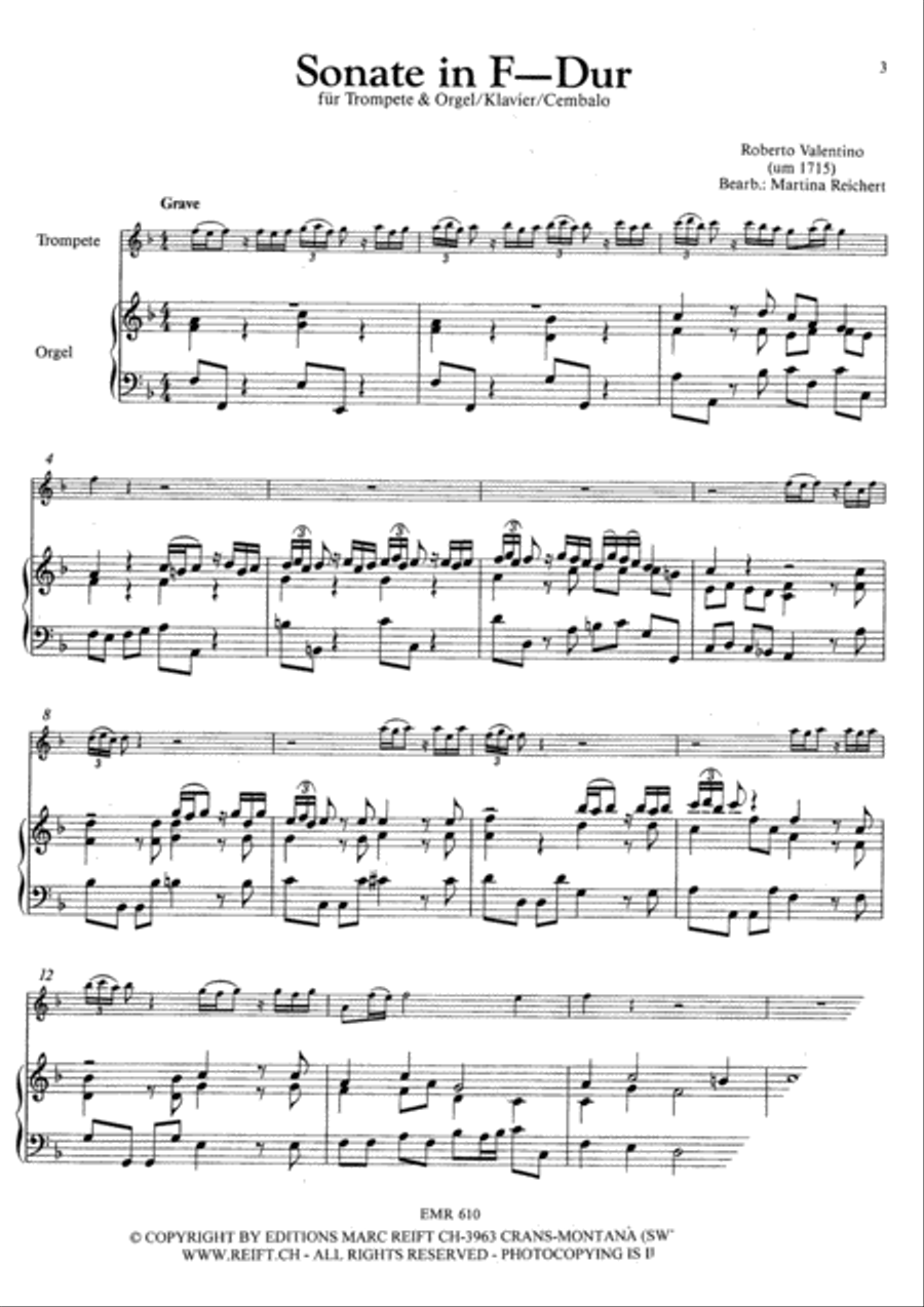 Sonate Bb Major Piccolo Trumpet scores gallery preview page 4