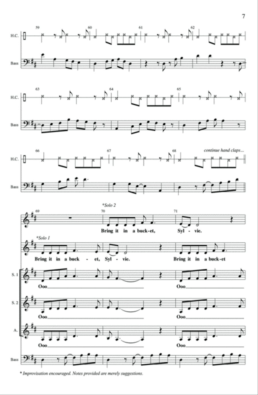 Bring Me Little Water Sylvie SSA scores gallery preview page 6