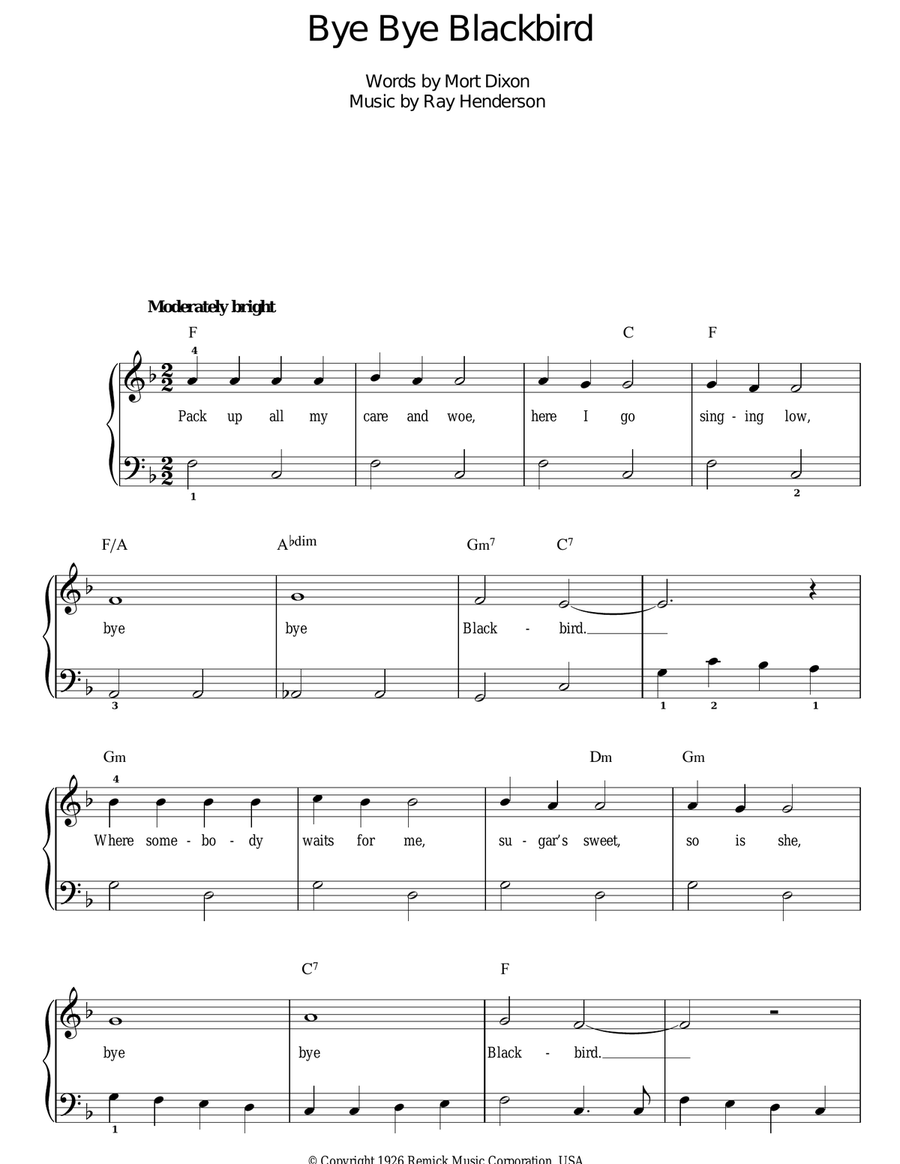 Bye Bye Blackbird