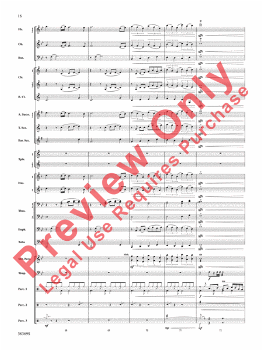 Man of La Mancha Concert Band scores gallery preview page 17