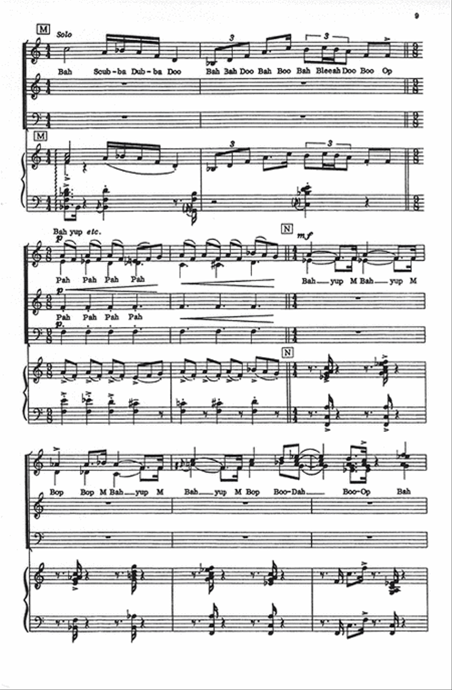 Blue Rondo A La Turk - SATB Parts Only 4-Part scores gallery preview page 8