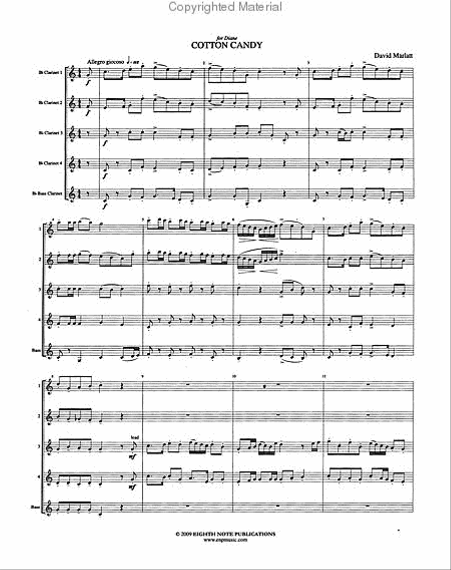 Cotton Candy Clarinet Quintet scores gallery preview page 2