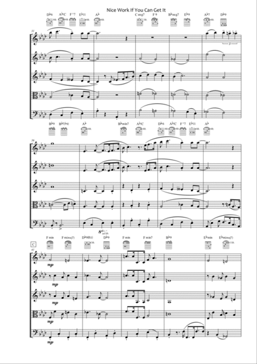 Nice Work If You Can Get It from A DAMSEL IN DISTRESS School and Community scores gallery preview page 3