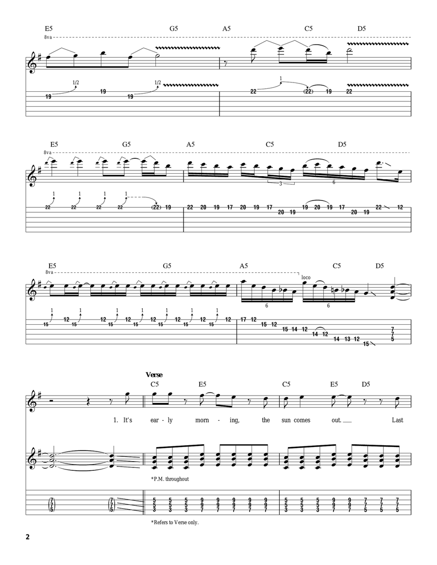 Rock You Like A Hurricane Electric Guitar scores gallery preview page 2
