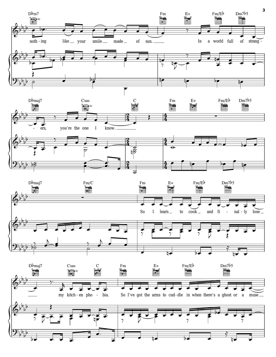The One The One Piano, Vocal, Guitar scores gallery preview page 3