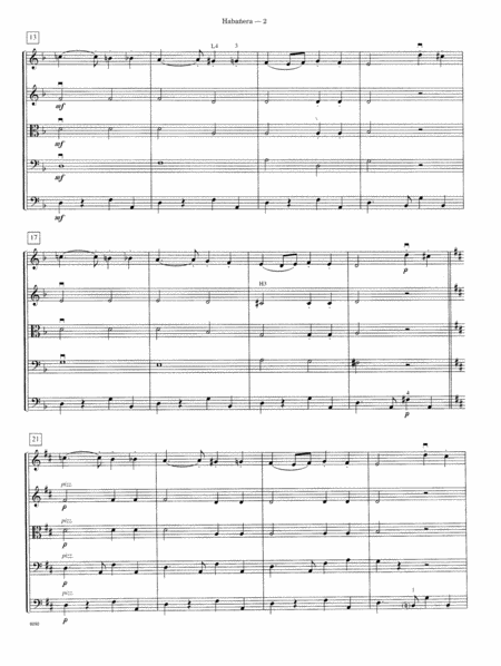 Habanera (from Carmen Suite #2) (arr. Robert S. Frost) - Full Score