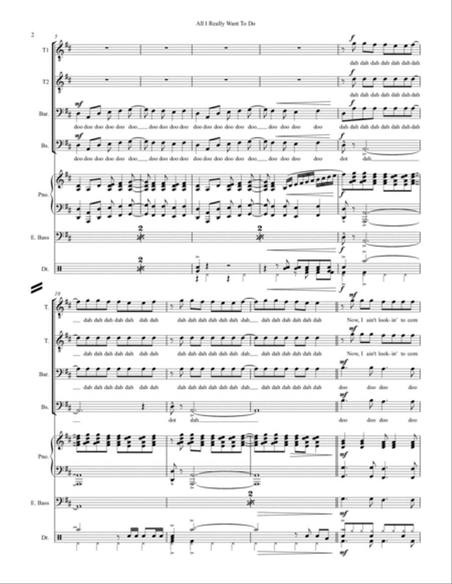 All I Really Want To Do Small Ensemble scores gallery preview page 2