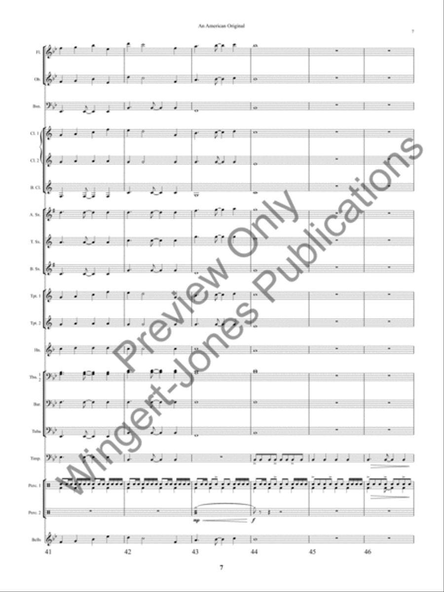 An American Original Concert Band scores gallery preview page 10