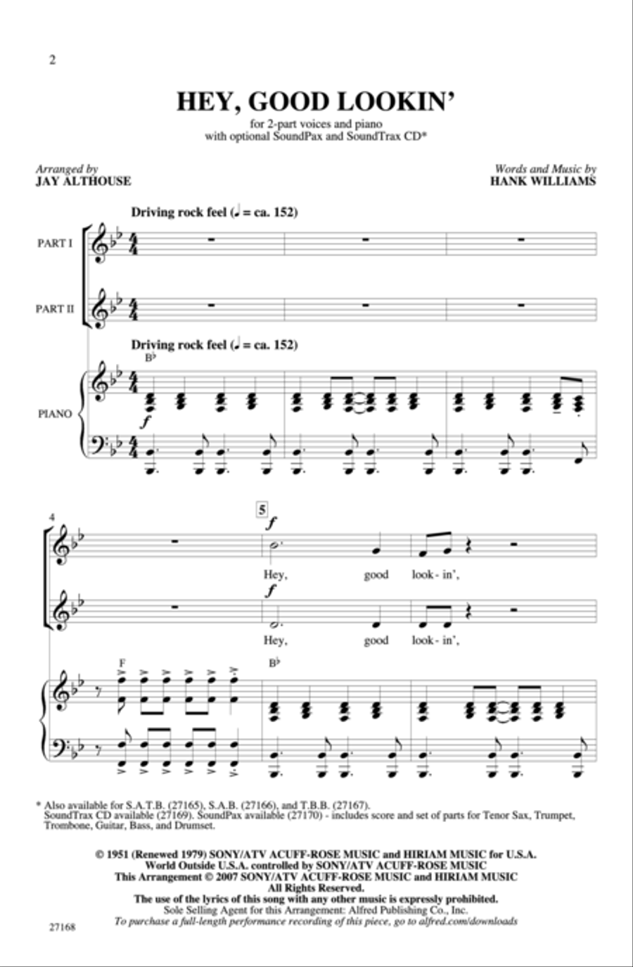 Hey, Good Lookin' 2-Part scores gallery preview page 2