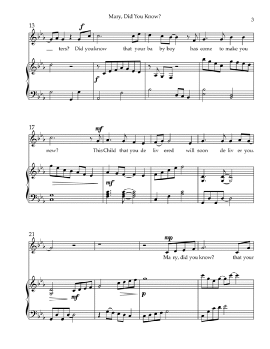Mary, Did You Know? Harp scores gallery preview page 3