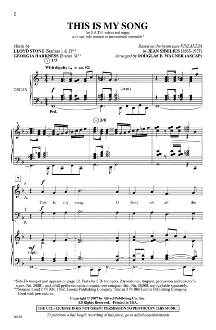 This Is My Song 4-Part scores gallery preview page 2