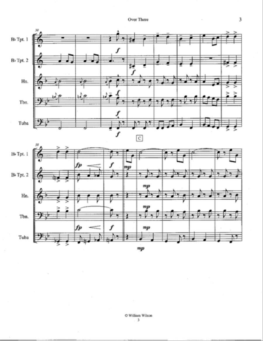 Over There Brass Quintet scores gallery preview page 4