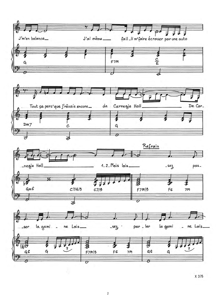 Laissez Passer La Gamine Voice scores gallery preview page 2