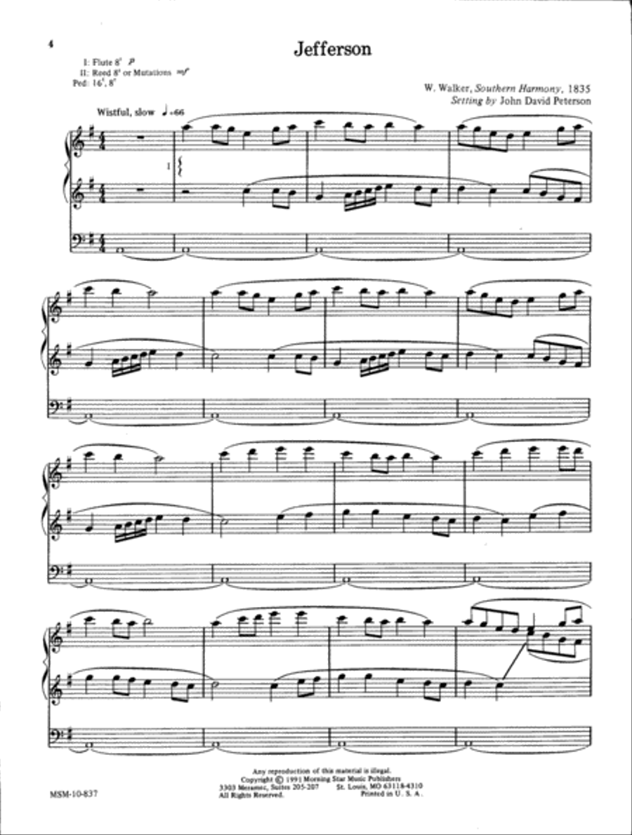 Five Short Preludes on American Folk Hymns Organ scores gallery preview page 2