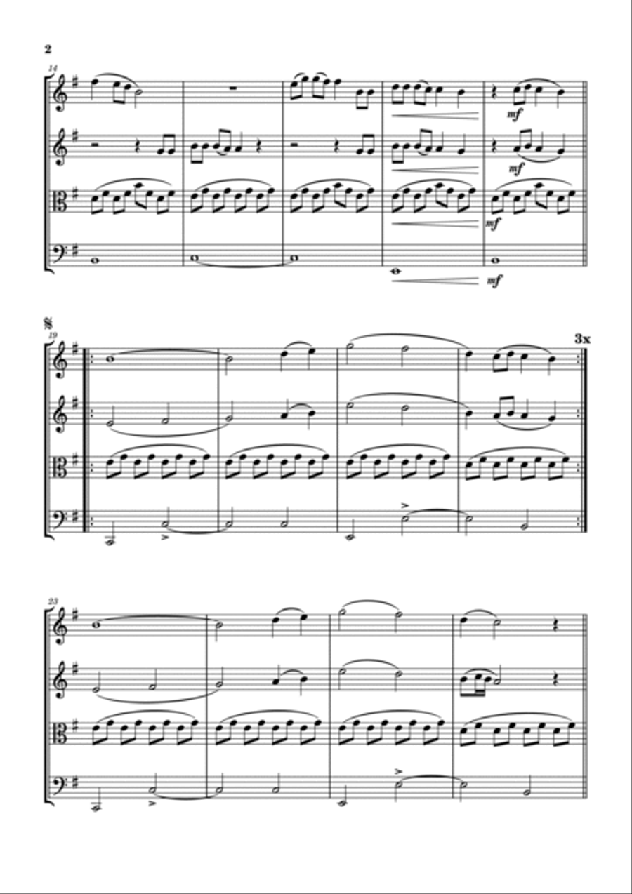 Lovely String Quartet scores gallery preview page 2