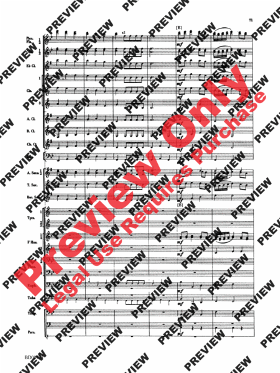 Water Music Suite Concert Band scores gallery preview page 71