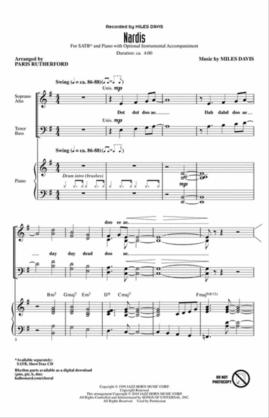 Nardis Choir scores gallery preview page 2