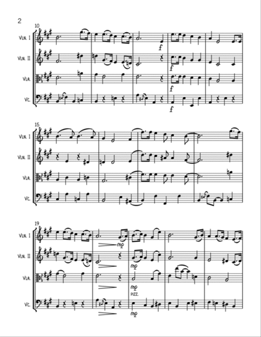 Let It Snow! Let It Snow! Let It Snow! String Quartet scores gallery preview page 2