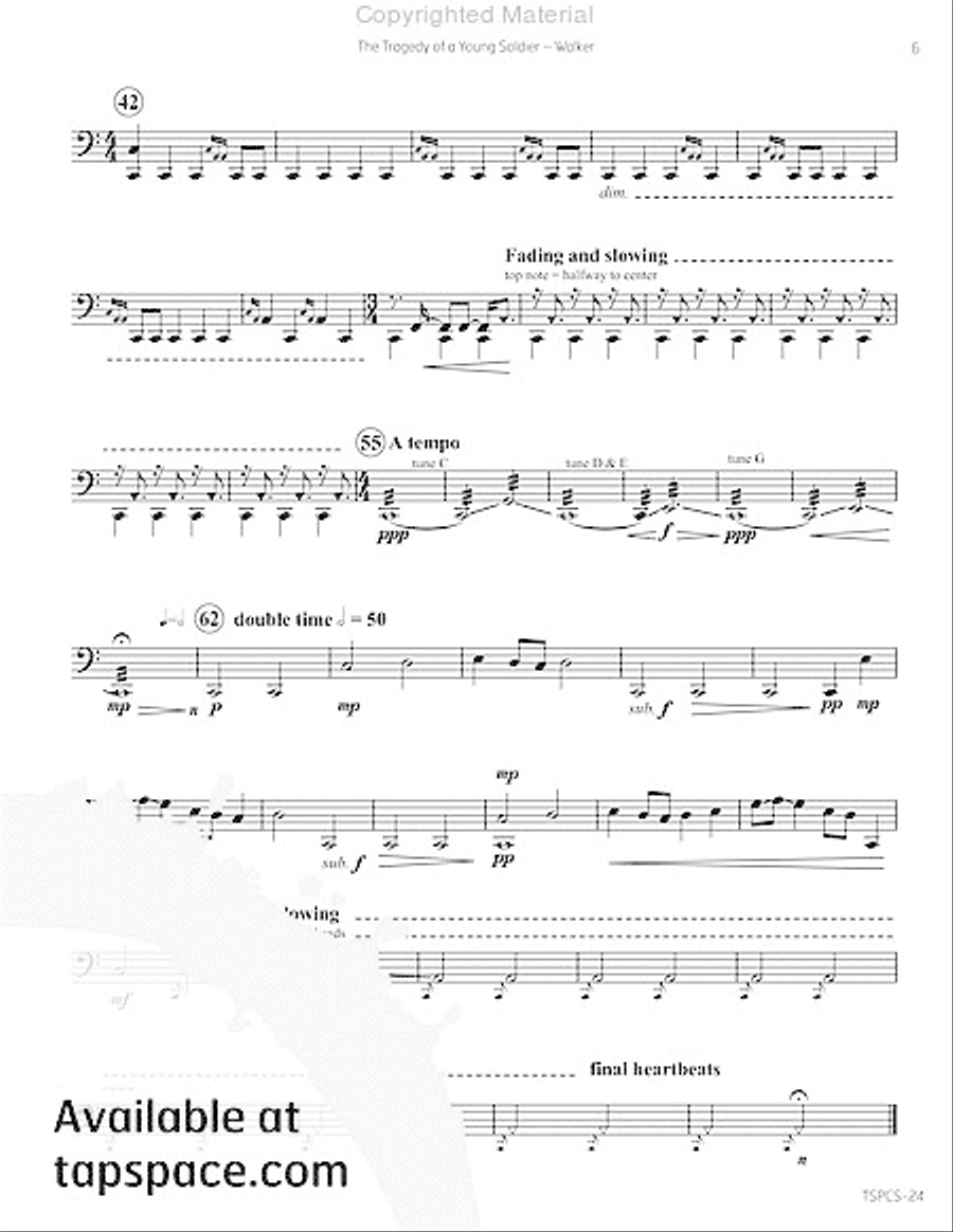 Tragedy of a Young Soldier, The Percussion scores gallery preview page 10
