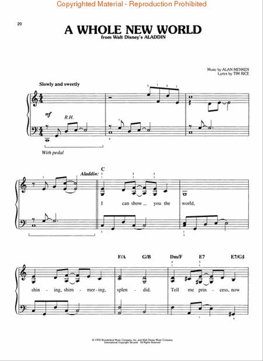 Disney's Princess Collection, Volume 1 Easy Piano scores gallery preview page 4