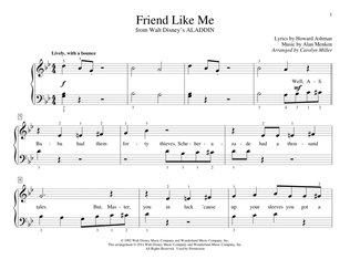 Book cover for Friend Like Me (from Aladdin) (arr. Carolyn Miller)