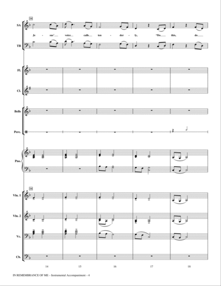 In Remembrance Of Me - Full Score Choir scores gallery preview page 4
