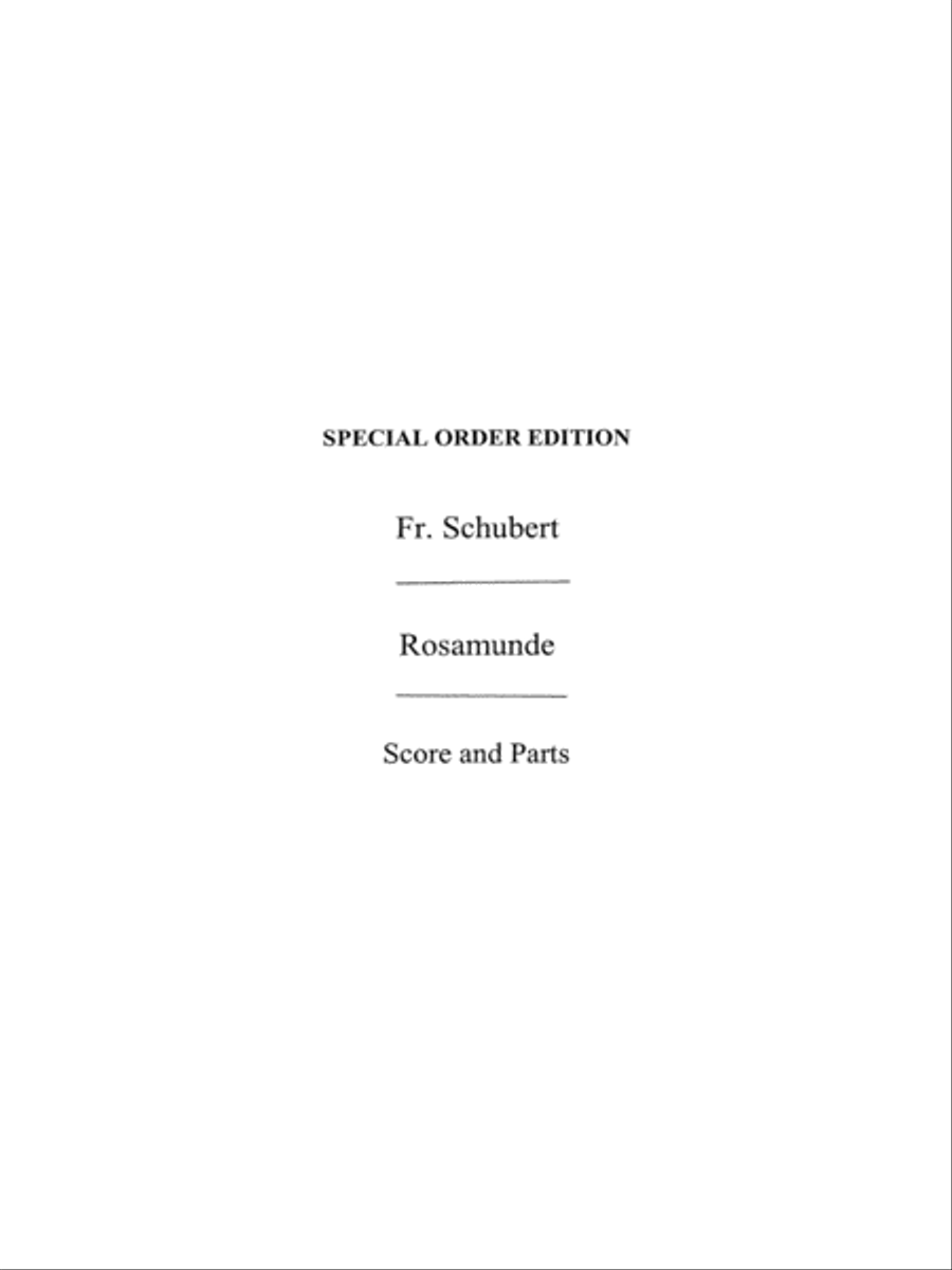 Rosamunde Overture (Haensch) Orchestra scores gallery preview page 1