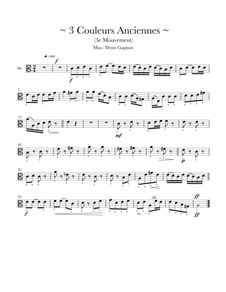 Trois couleurs anciennes (3) pour Quatuor à cordes (Score et partitions) image number null