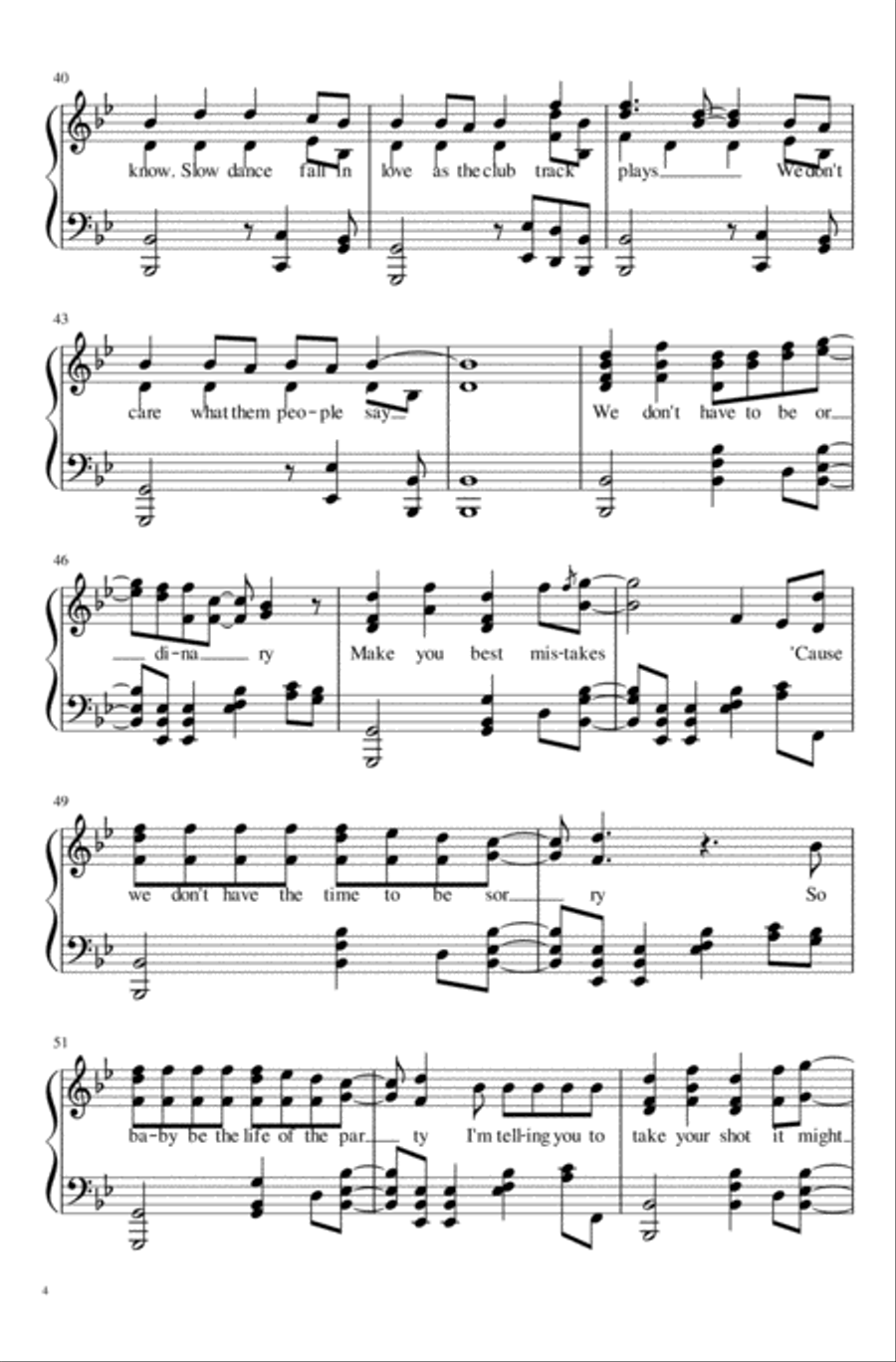 Life Of The Party Piano Solo scores gallery preview page 4