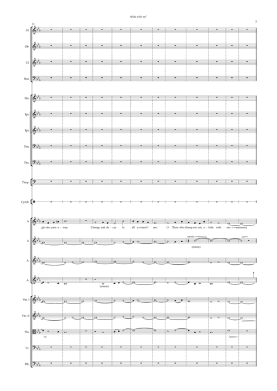 Abide With Me (Choir & Orchestra) Choir scores gallery preview page 3