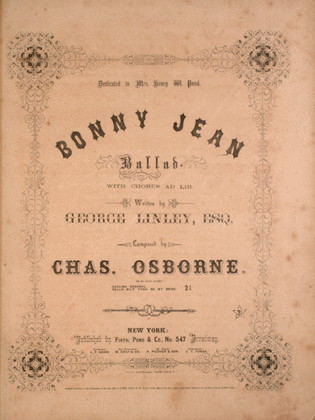Bonny Jean. Ballad