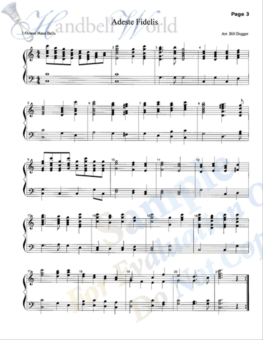 Christmas for Understaffed Bell Choir 3-Octaves scores gallery preview page 6