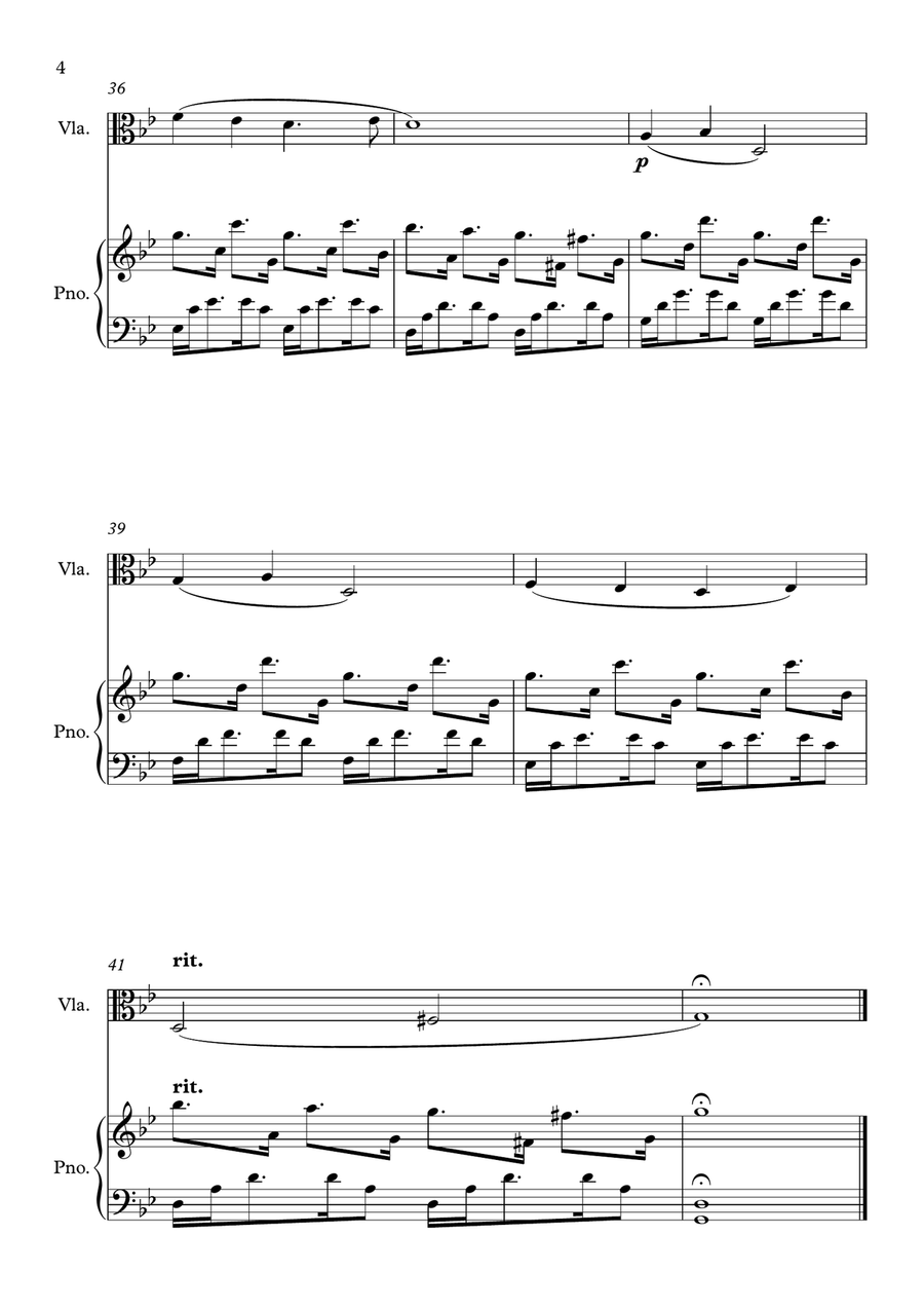 Elegy for Viola Viola scores gallery preview page 4