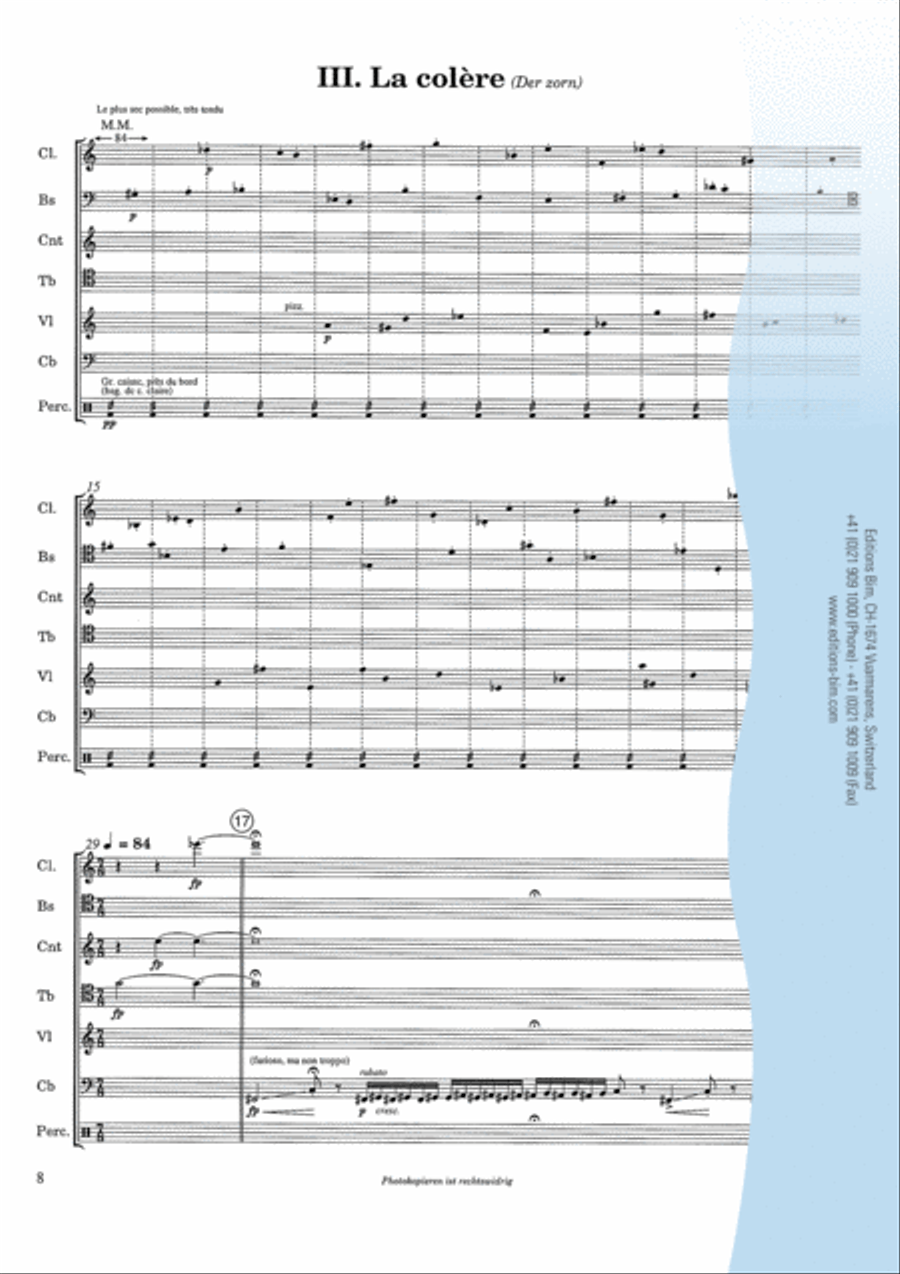 7 Péchés capitaux Bassoon scores gallery preview page 5