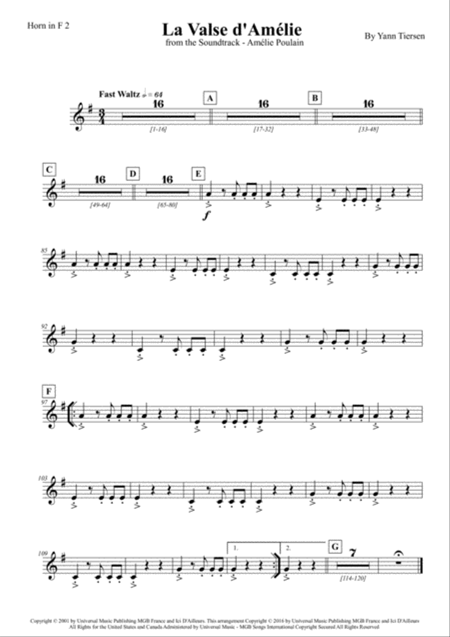 La Valse D'amelie La Valse D'amelie Large Ensemble scores gallery preview page 2
