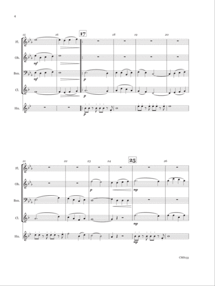 Danny Boy Woodwind Quintet scores gallery preview page 4