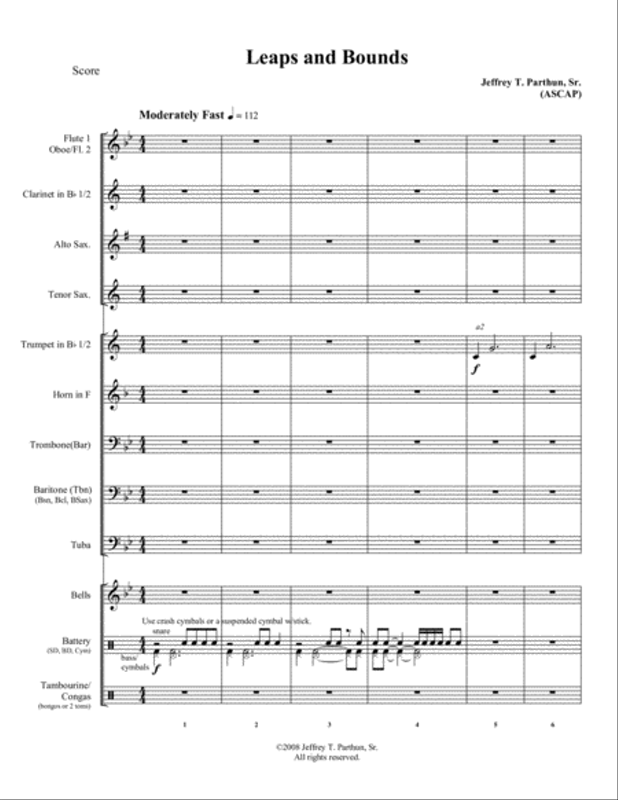 Leaps and Bounds Concert Band scores gallery preview page 3