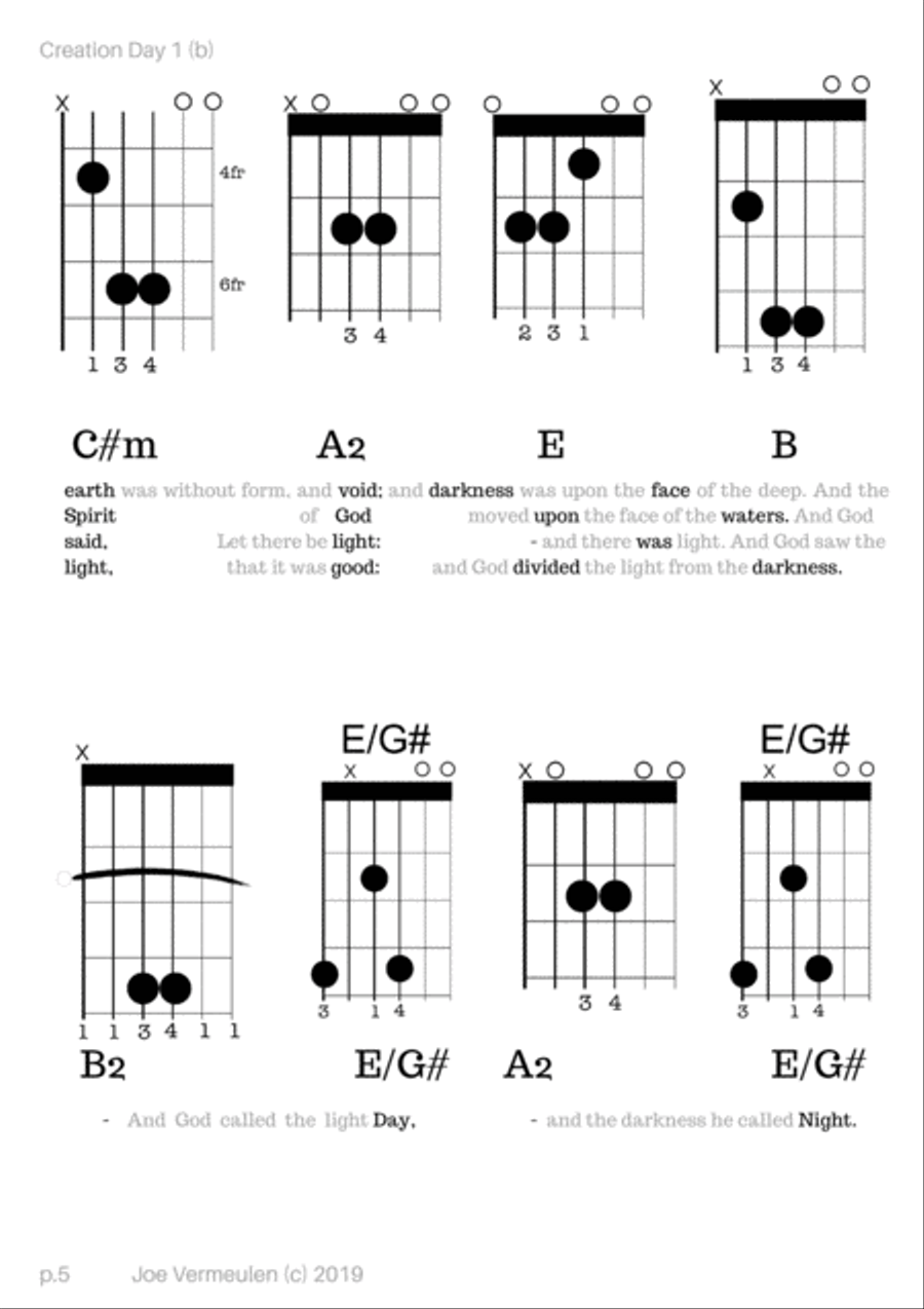 Genesis 1 - In the Beginning - Guitar Pro Chords Guitar Tablature scores gallery preview page 5