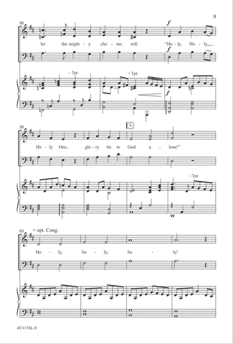 10 More Anthems for about 10 Singers 3-Part scores gallery preview page 9