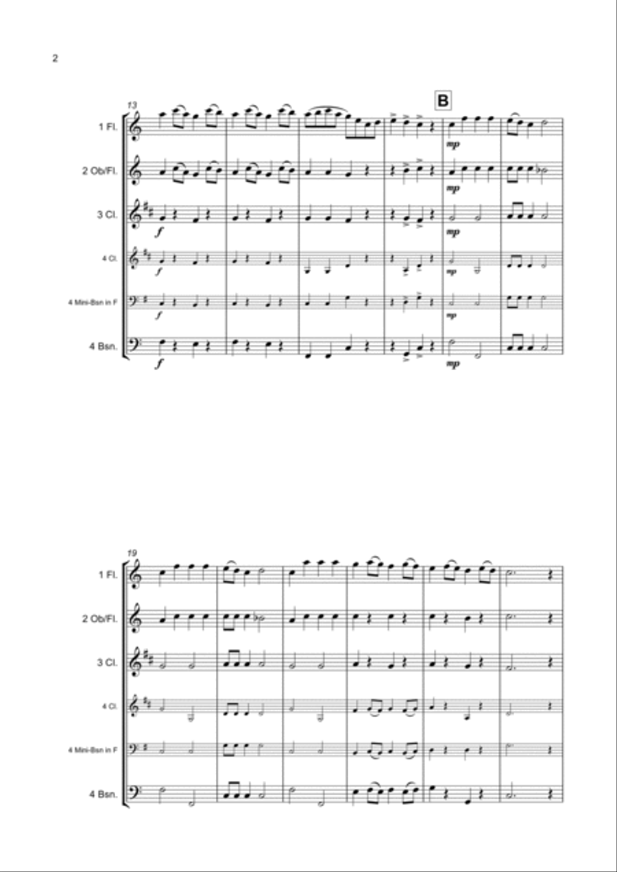 Never Smile At A Crocodile Woodwind Ensemble scores gallery preview page 4