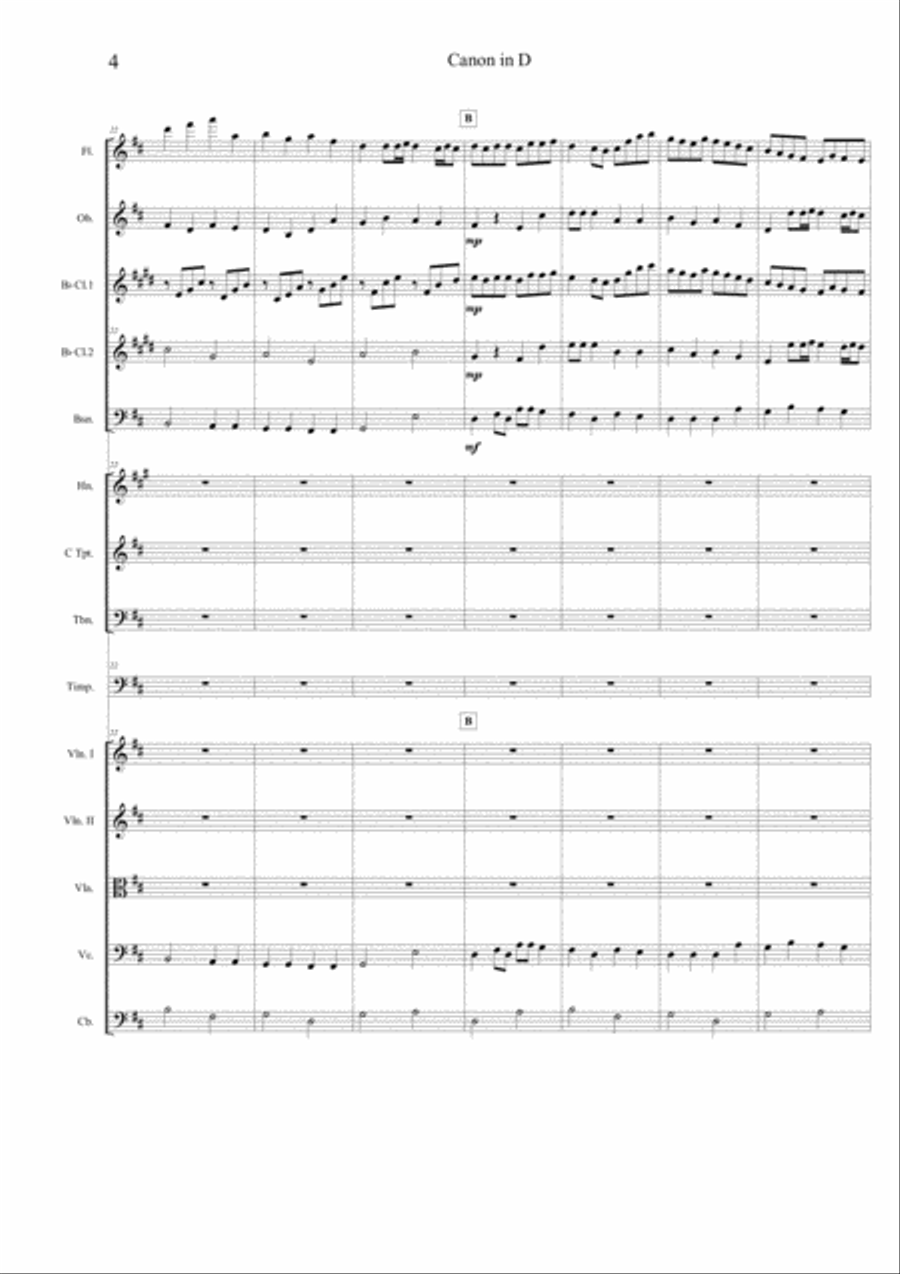 Pachelbel's Canon in D - Score and Parts Full Orchestra scores gallery preview page 6