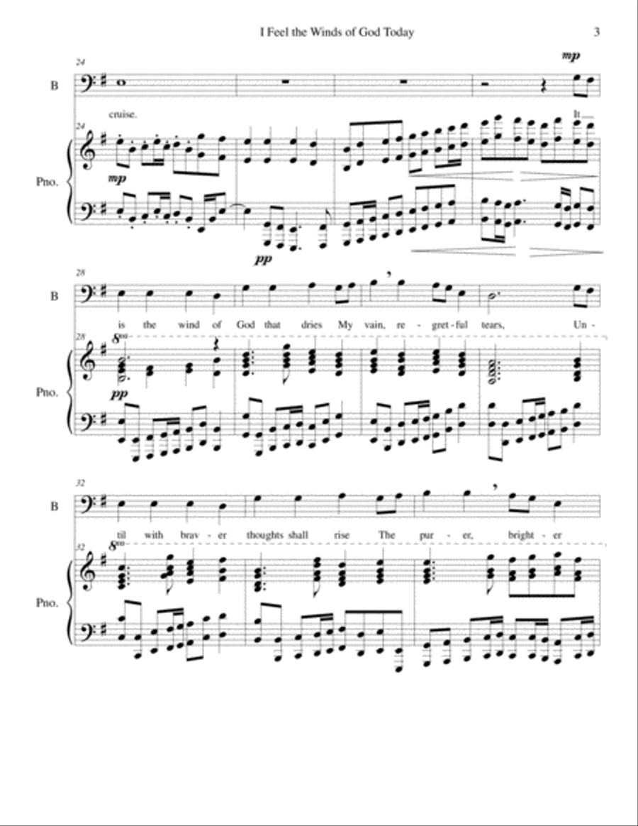I Feel the Winds of God Today Voice Solo scores gallery preview page 3