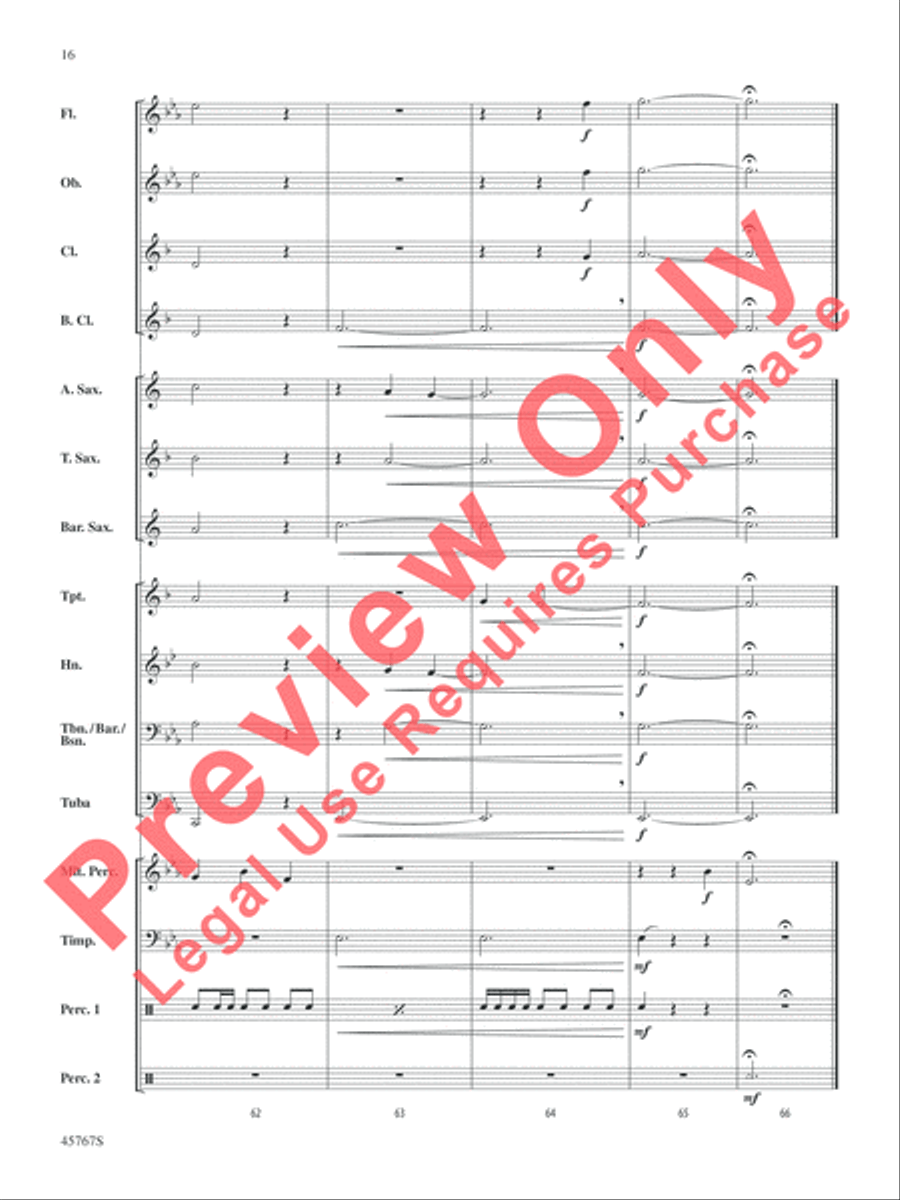 A Festival Chime A Festival Chime Concert Band scores gallery preview page 32