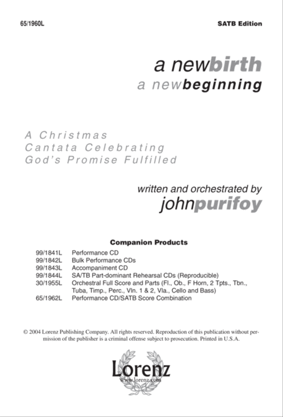 A New Birth...A New Beginning 4-Part scores gallery preview page 2