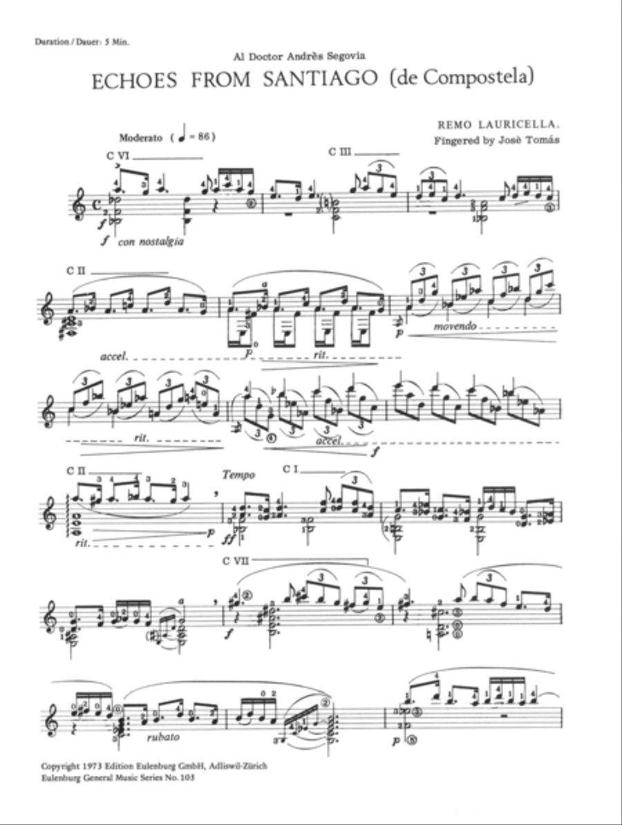 Echoes from Santiago (de Compostela) Guitar Solo scores gallery preview page 2
