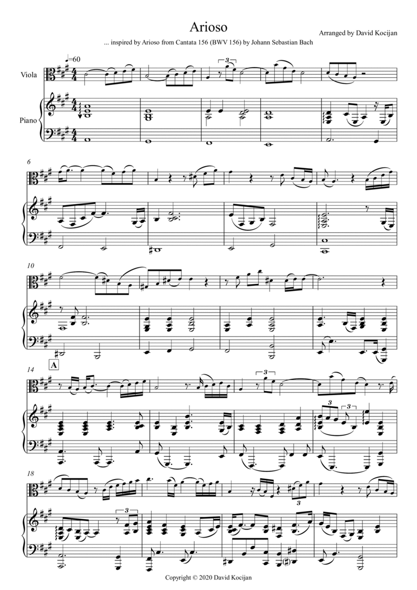 Arioso (viola & piano) - INT image number null