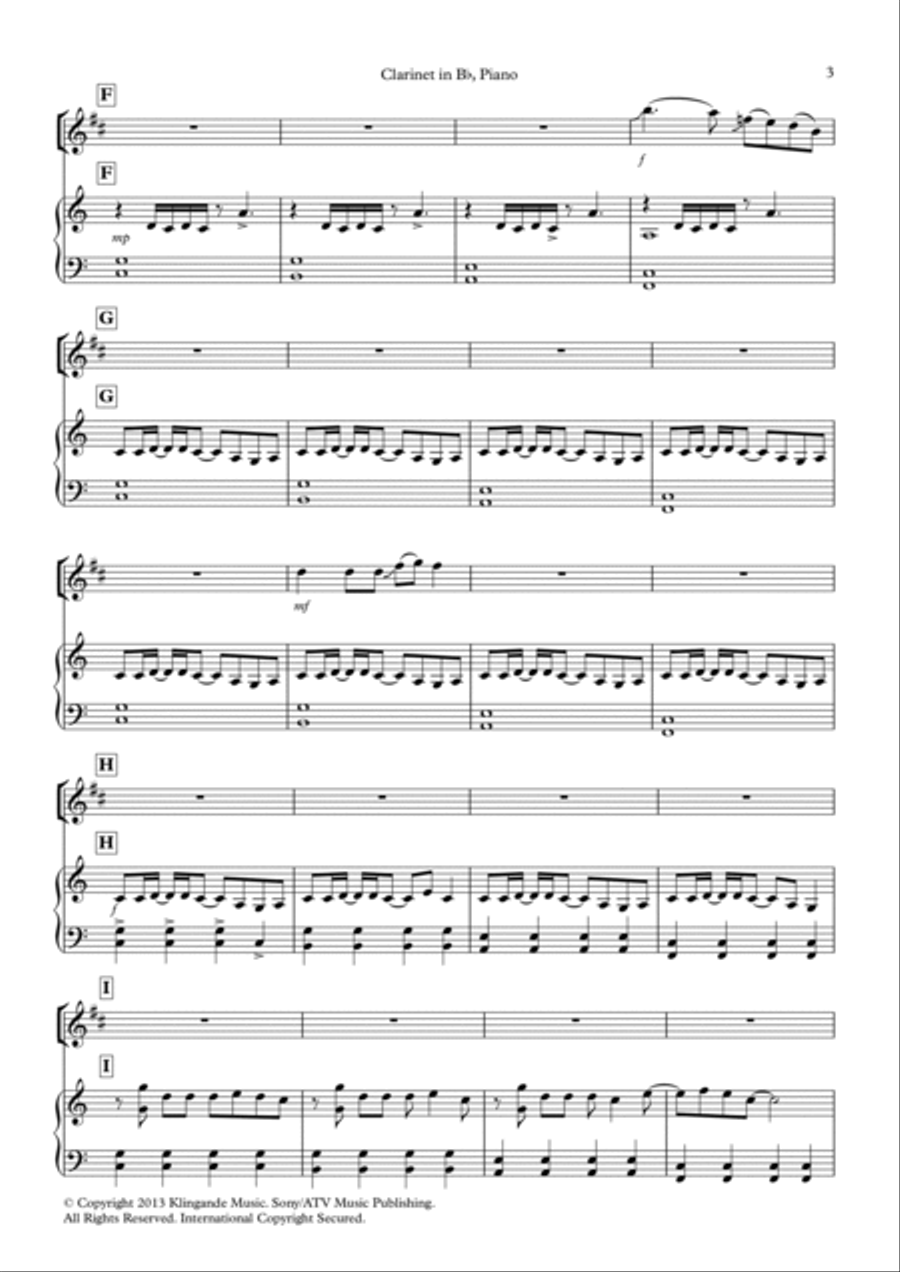 Jubel B-Flat Clarinet scores gallery preview page 3