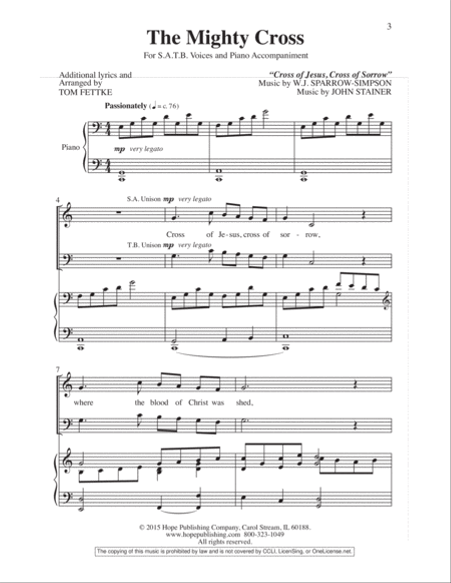 The Mighty Cross 4-Part scores gallery preview page 4