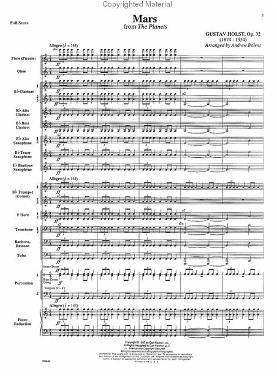 Mars Mars Concert Band scores gallery preview page 2